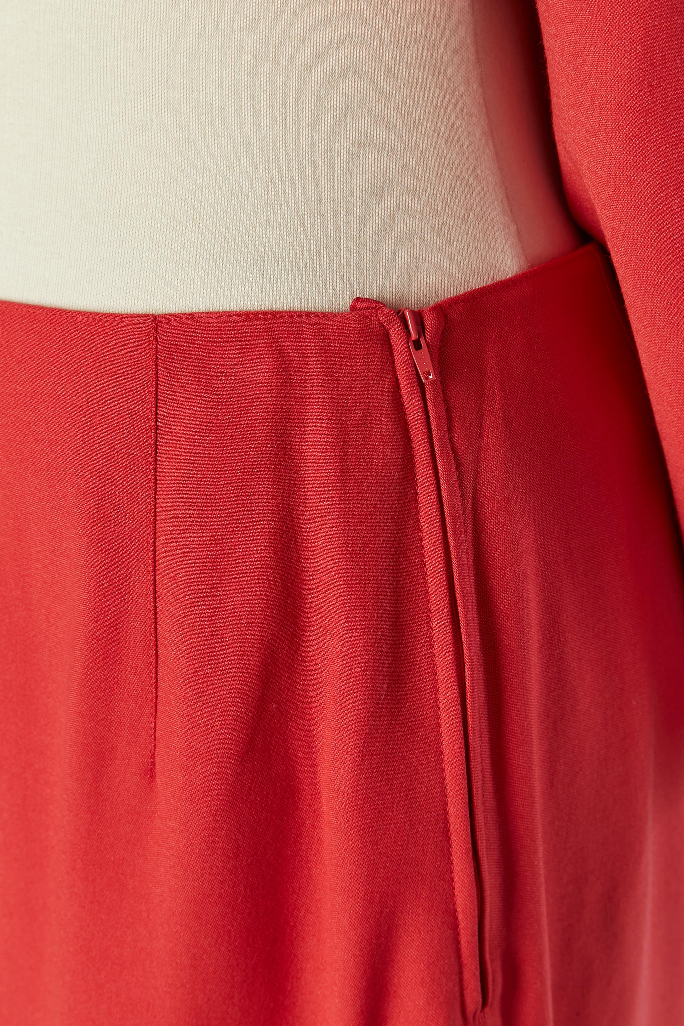 Red skirt suit with double breasted jacket MONTANA en venta 2