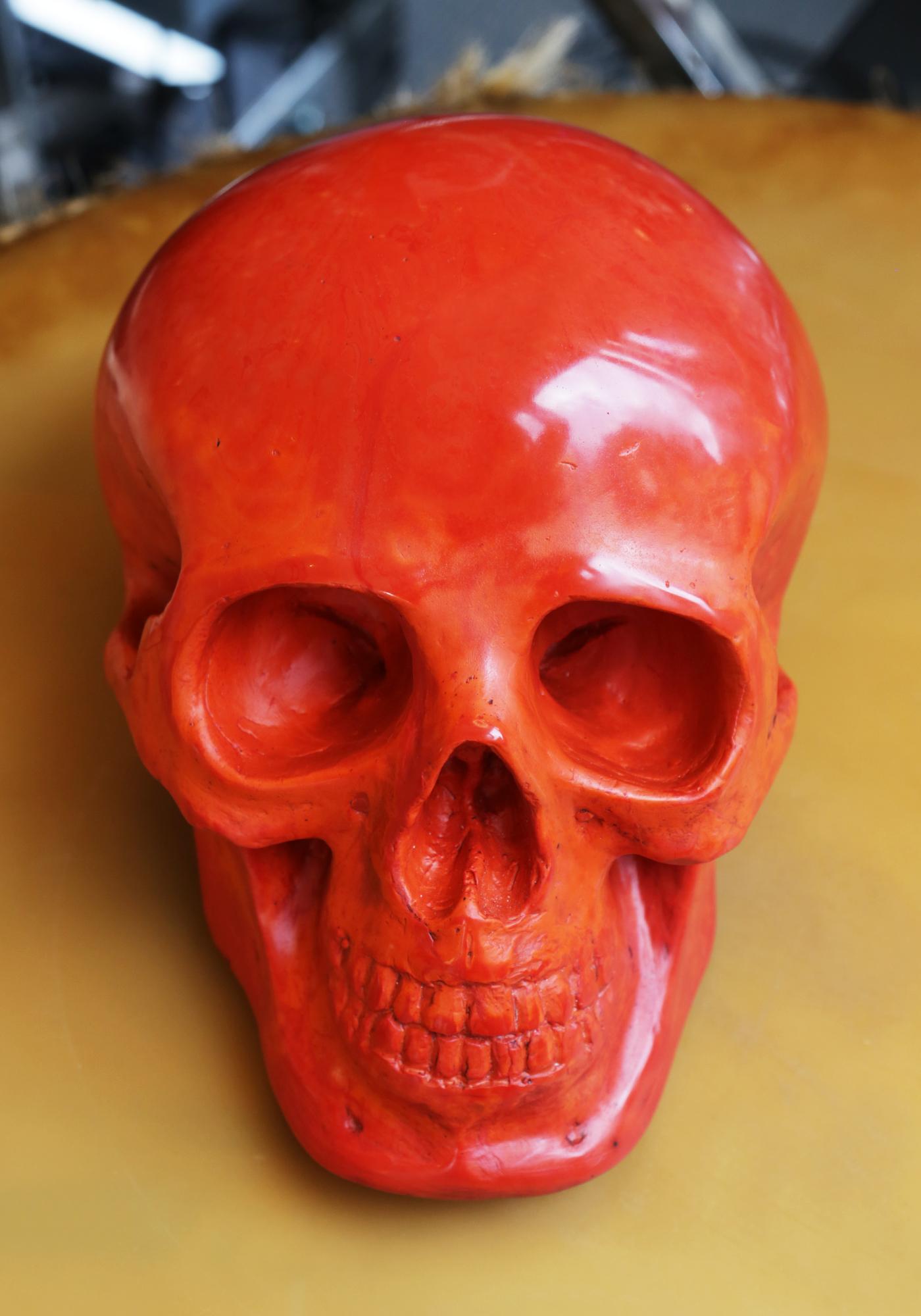 red glass skull