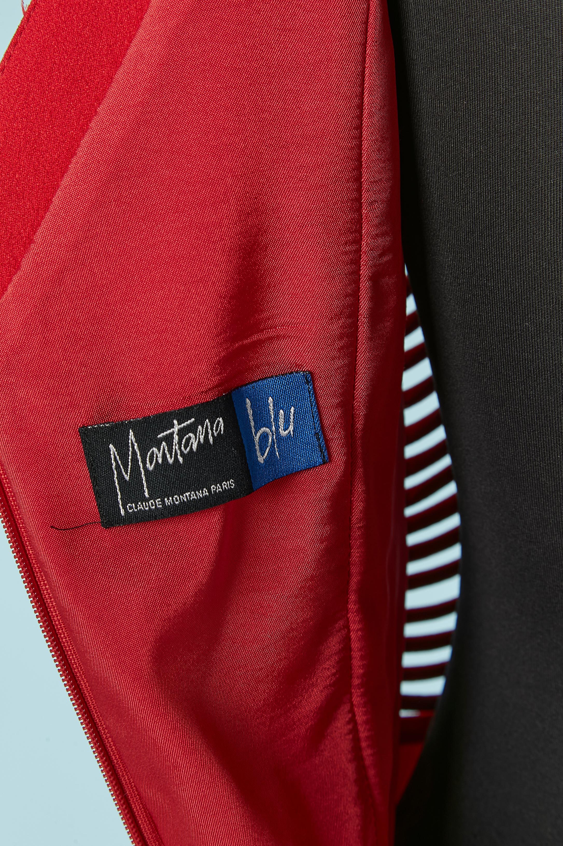 Red sleeveless cocktail dress with string on the side MONTANA BLU For Sale 2