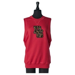 Red sleeveless "DG" sweat-shirt Dolce & Gabbana 