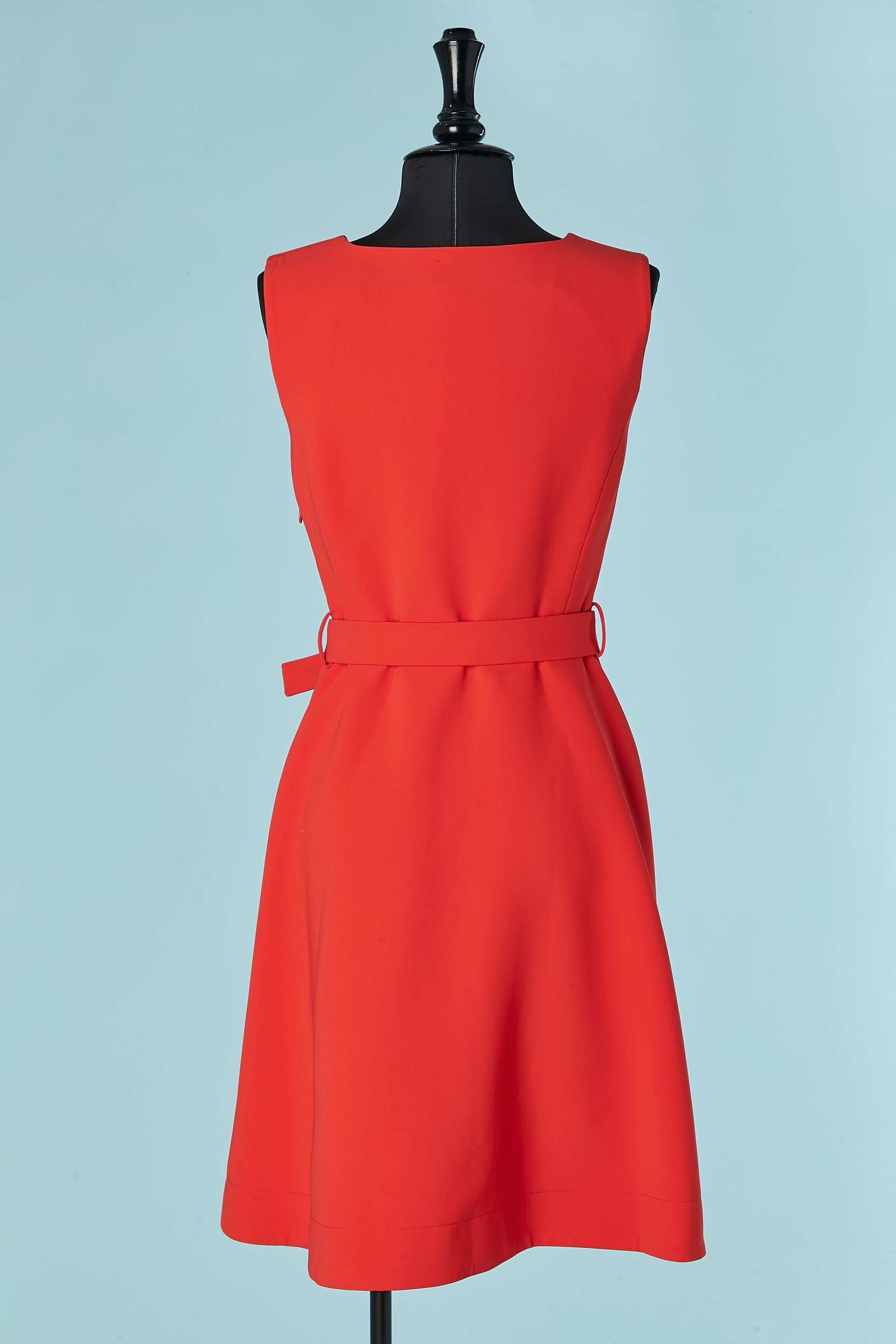 Red sleeveless dress with zip MOSCHINO COUTURE New en vente 1