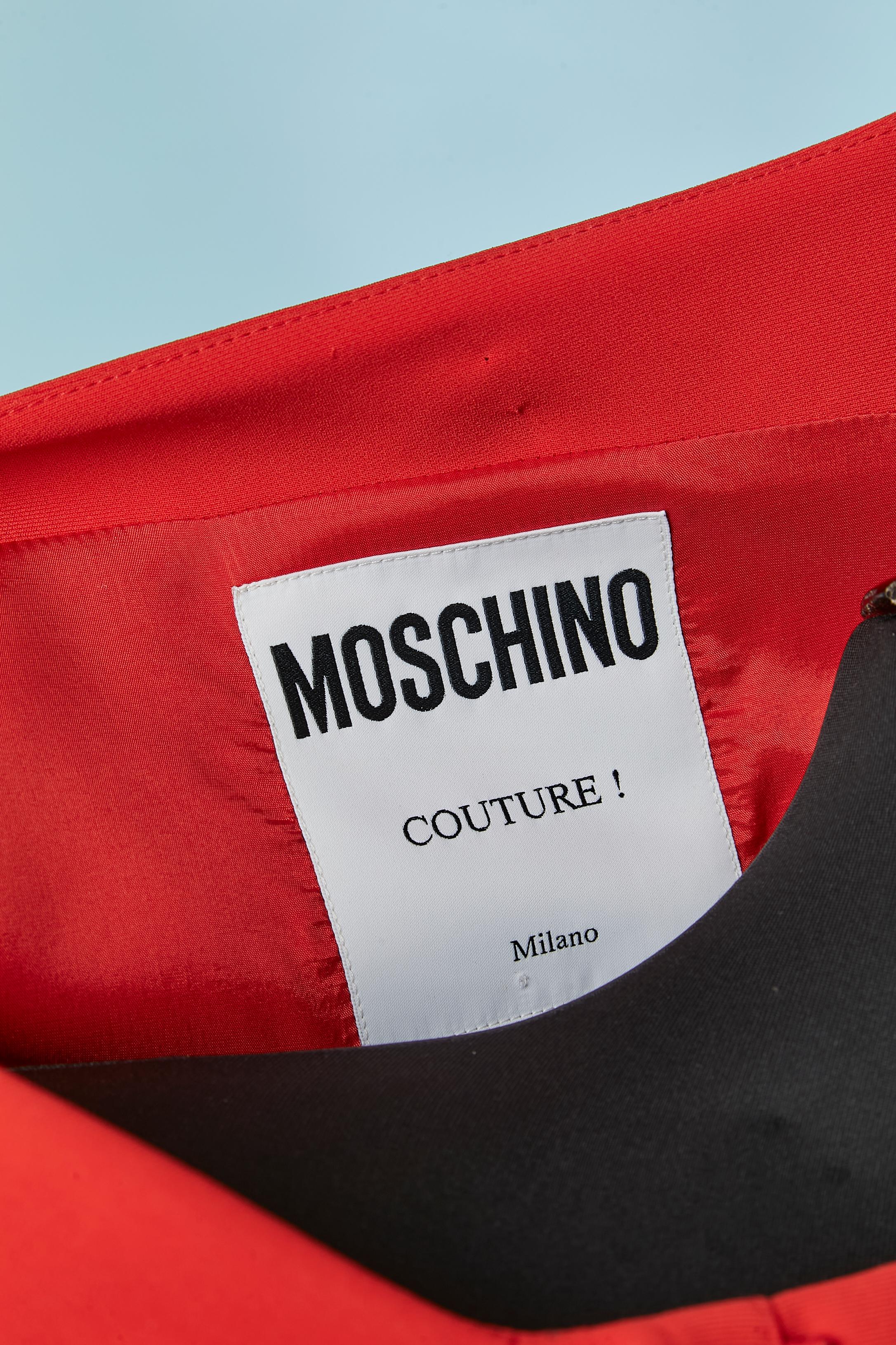 Red sleeveless dress with zip MOSCHINO COUTURE New en vente 2