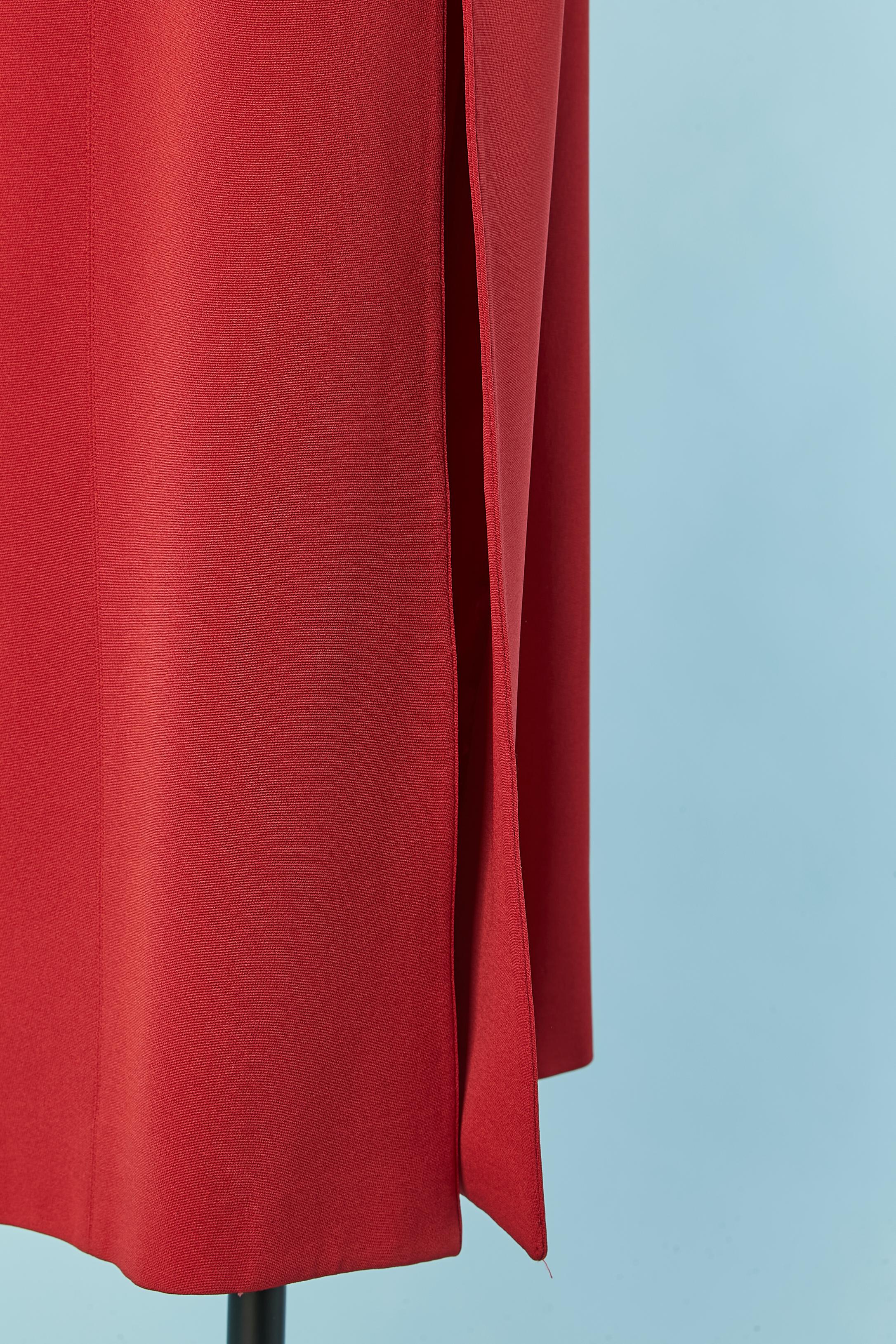 Vestido de noche rojo sin mangas con abertura lateral MONTANA Rojo en venta