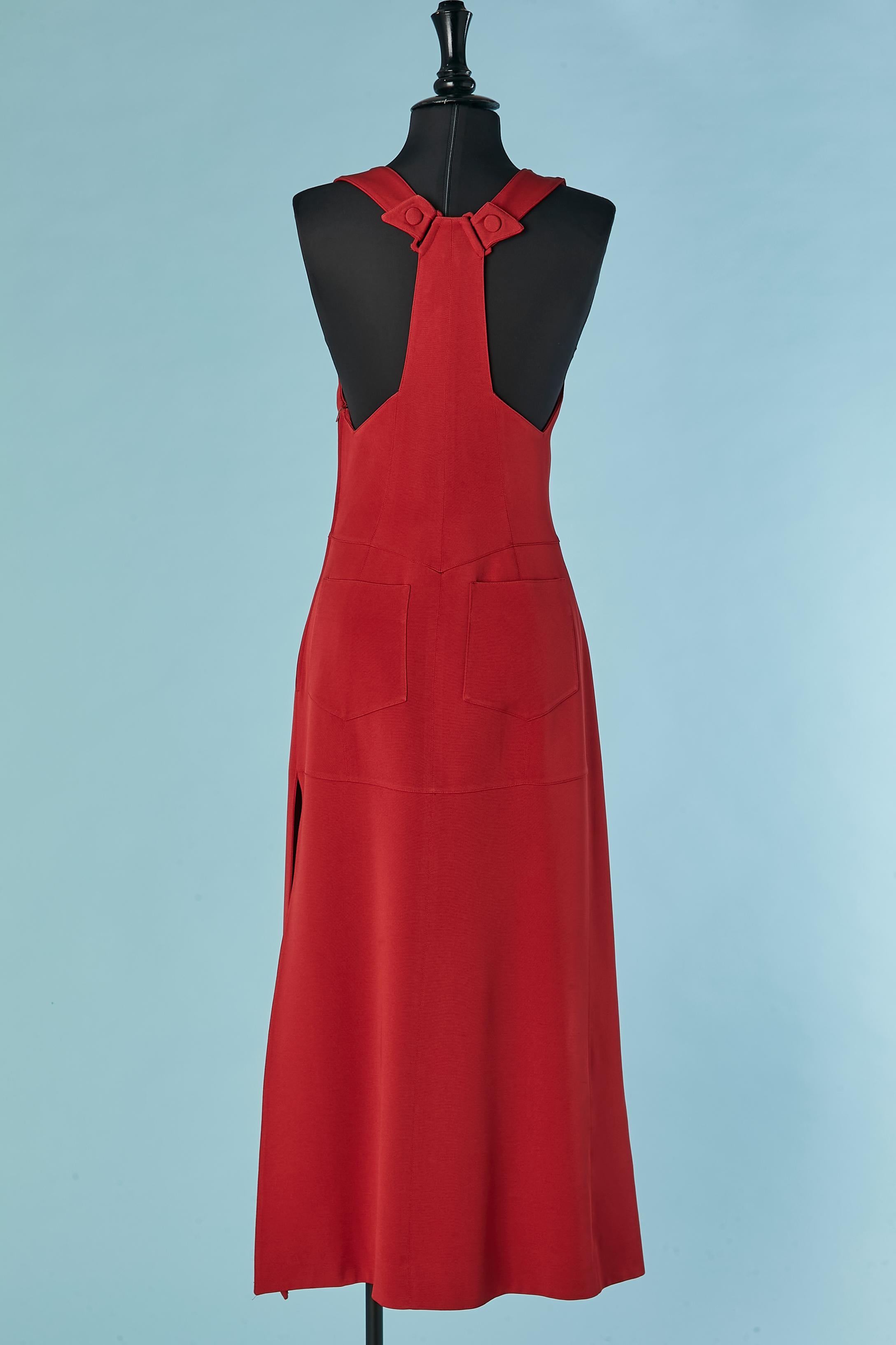 De las mujeres Vestido de noche rojo sin mangas con abertura lateral MONTANA en venta