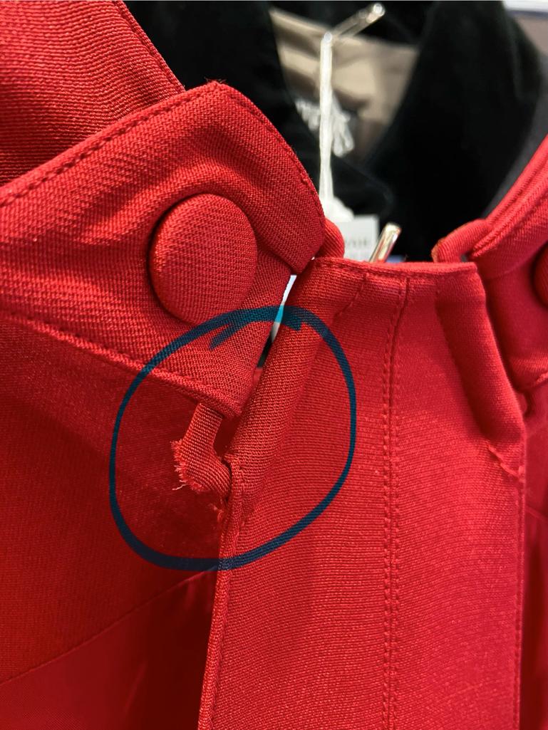 Vestido de noche rojo sin mangas con abertura lateral MONTANA en venta 3