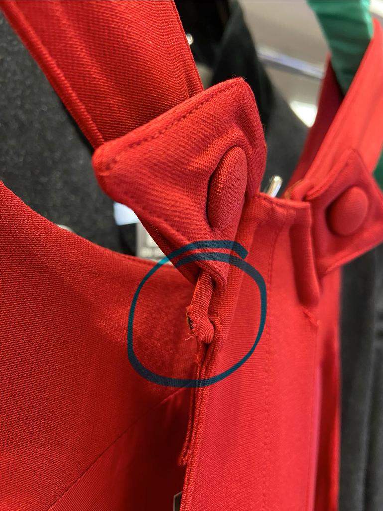 Vestido de noche rojo sin mangas con abertura lateral MONTANA en venta 4