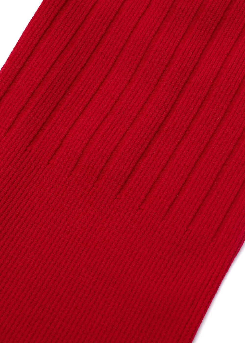 Red Sleeveless Rib-Knit Dress 1