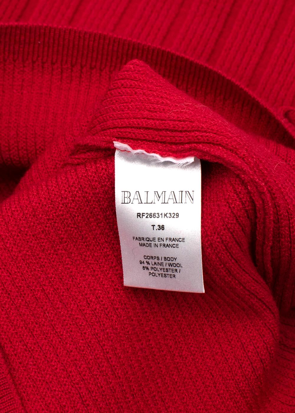 Red Sleeveless Rib-Knit Dress 3