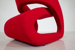 Red Smile Armchairs by Marcello Ziliani for BBB Emmebonacina, Italy, 1990s