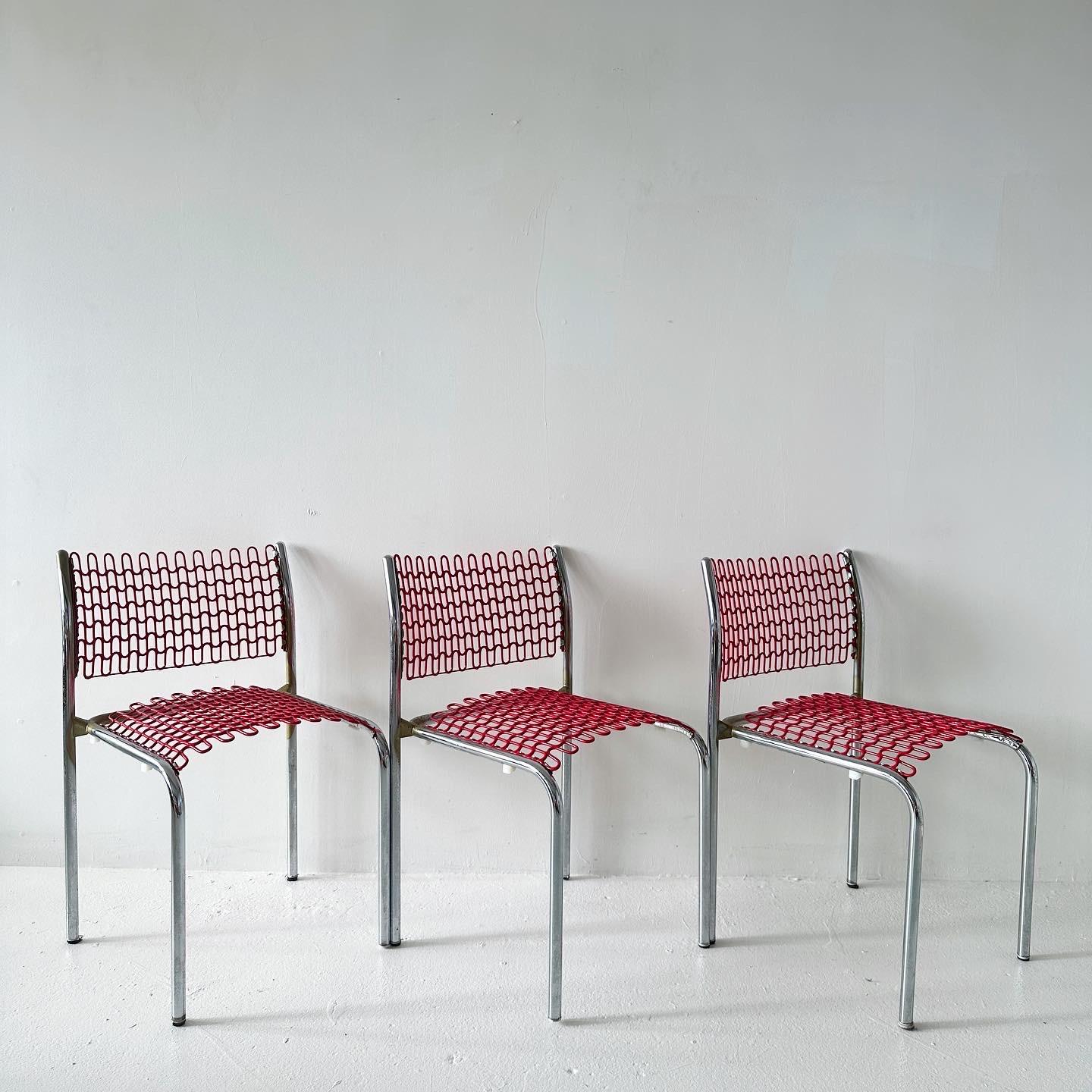 American Red Sof Tech Chairs by David Rowland for Thonet (set of 4) (8 available) For Sale
