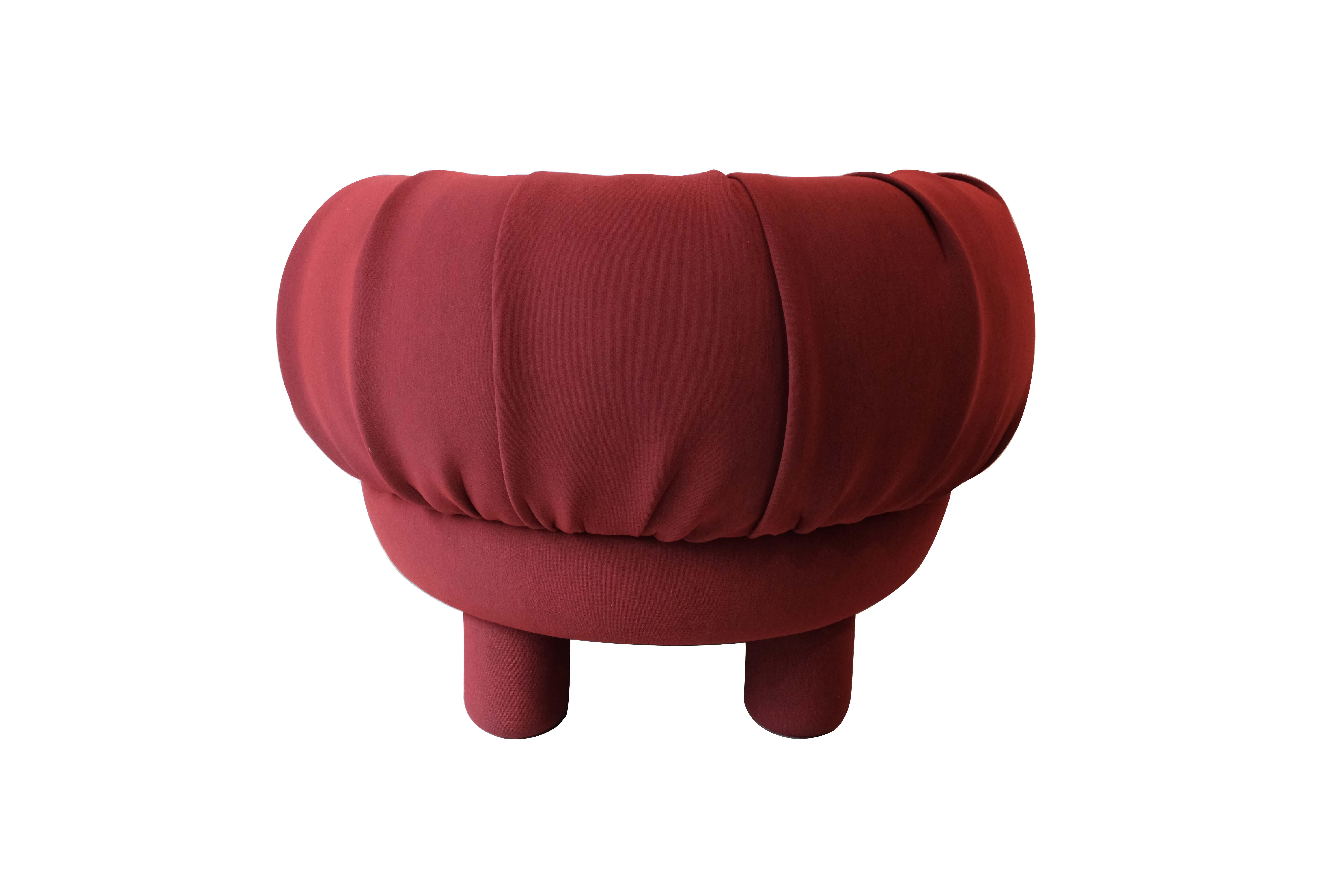 French Red Sofa Designed by Thomas Dariel