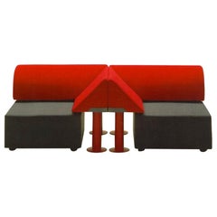 Red Sofa "Quadrio 960" by Micheal McCoy for Artifort, 1980s