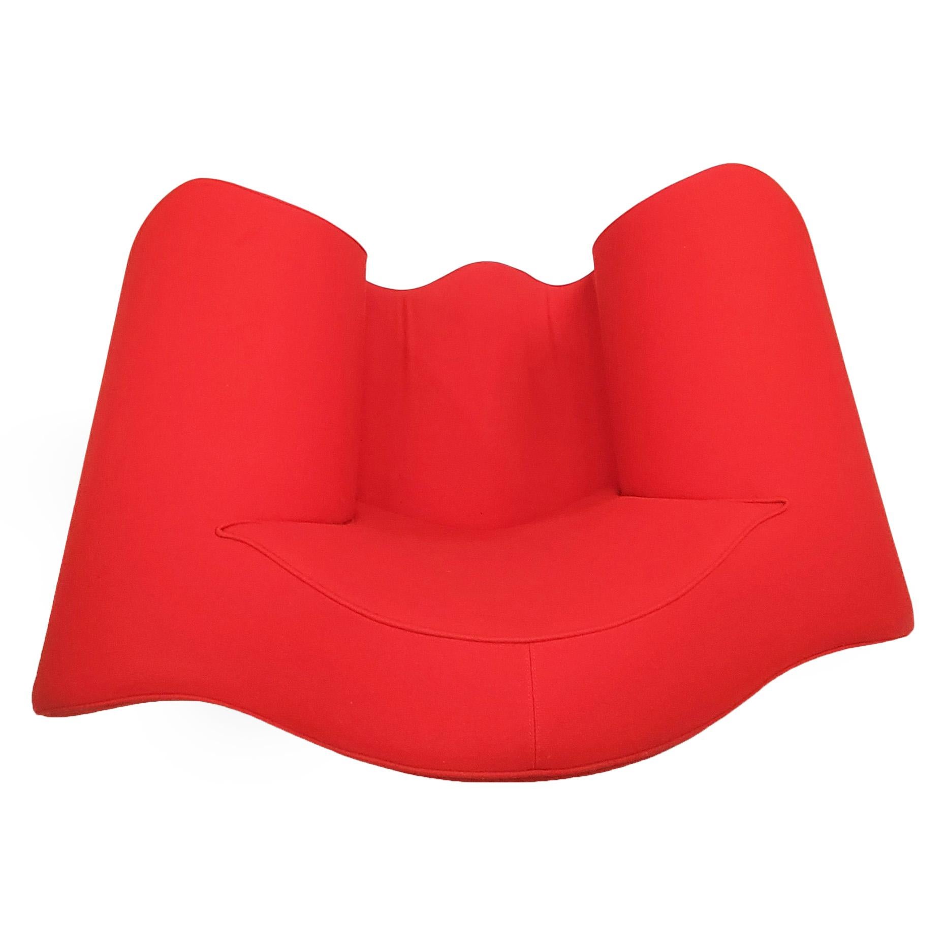 Post-Modern Red Soft Big Easy Armchair by Ron Arad for Moroso For Sale