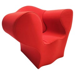 Retro Red Soft Big Easy Armchair by Ron Arad for Moroso