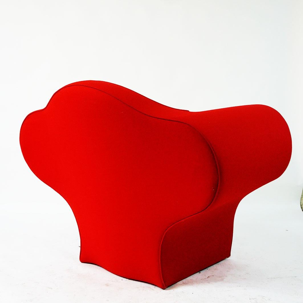Italian Red Soft Big Easy Chair by Ron Arad for Moroso Italy 1990s For Sale