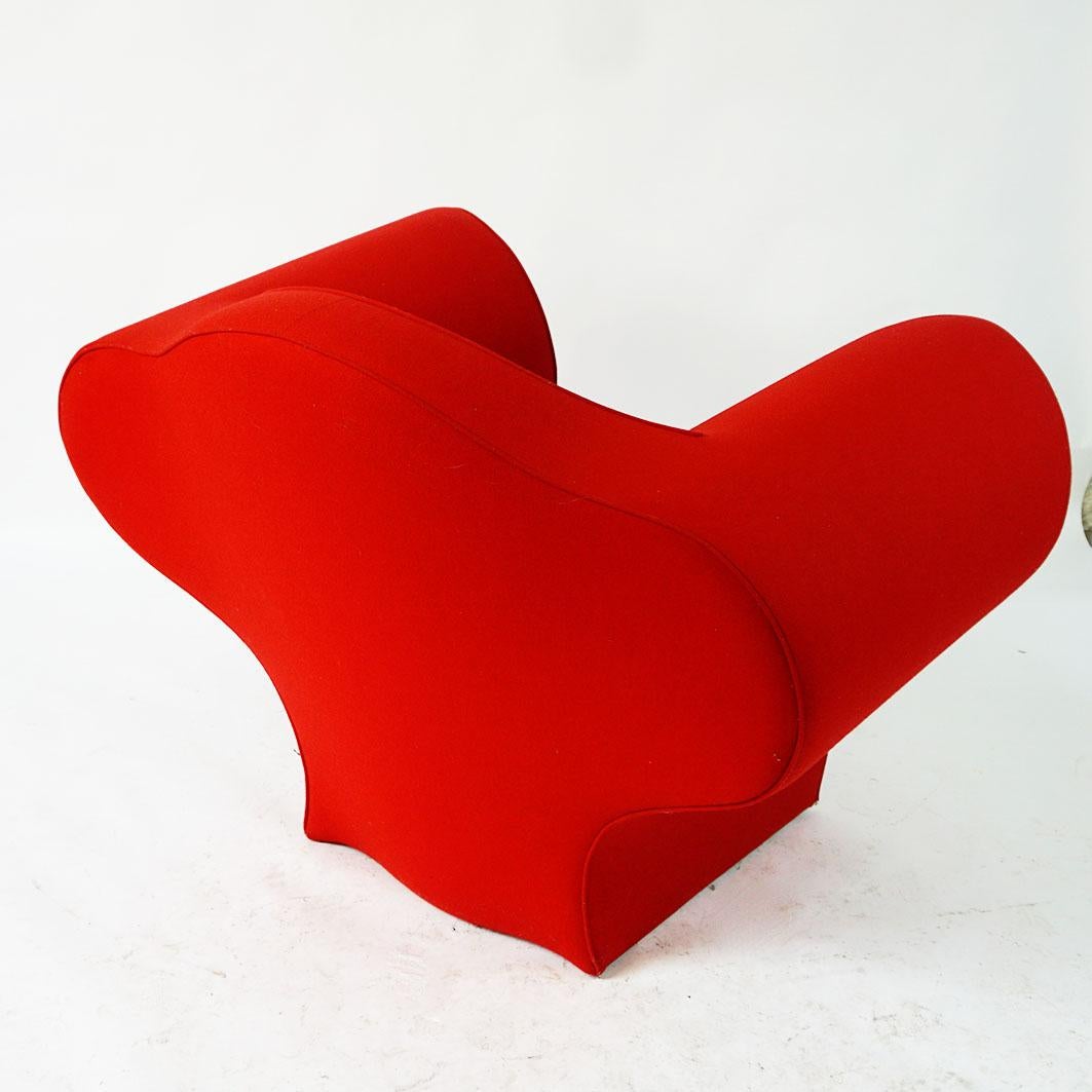 Red Soft Big Easy Chair by Ron Arad for Moroso Italy 1990s In Good Condition For Sale In Vienna, AT
