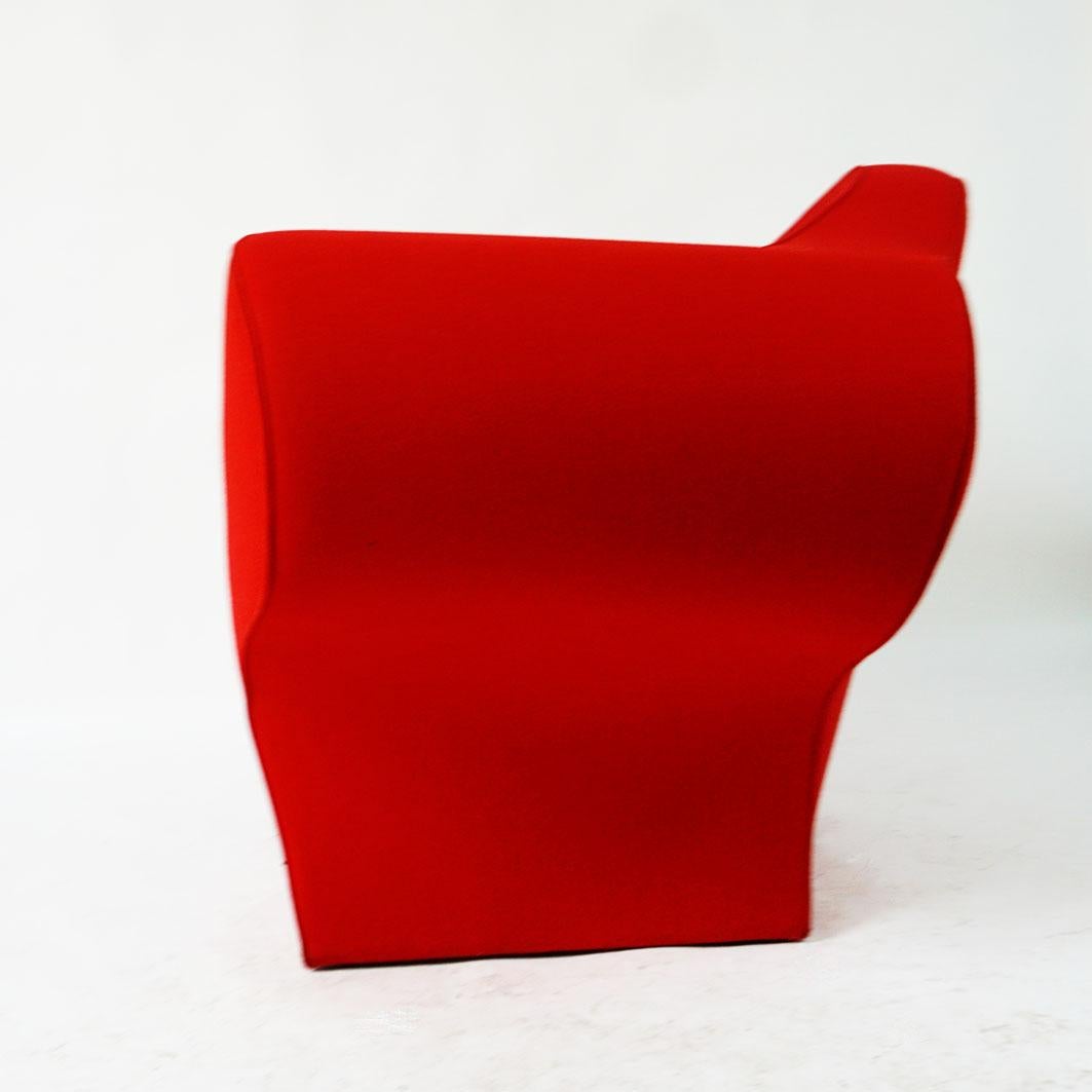 Red Soft Big Easy Chair by Ron Arad for Moroso Italy 1990s For Sale 1
