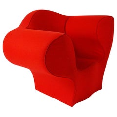 Red Soft Big Easy Chair by Ron Arad for Moroso Italy 1990s