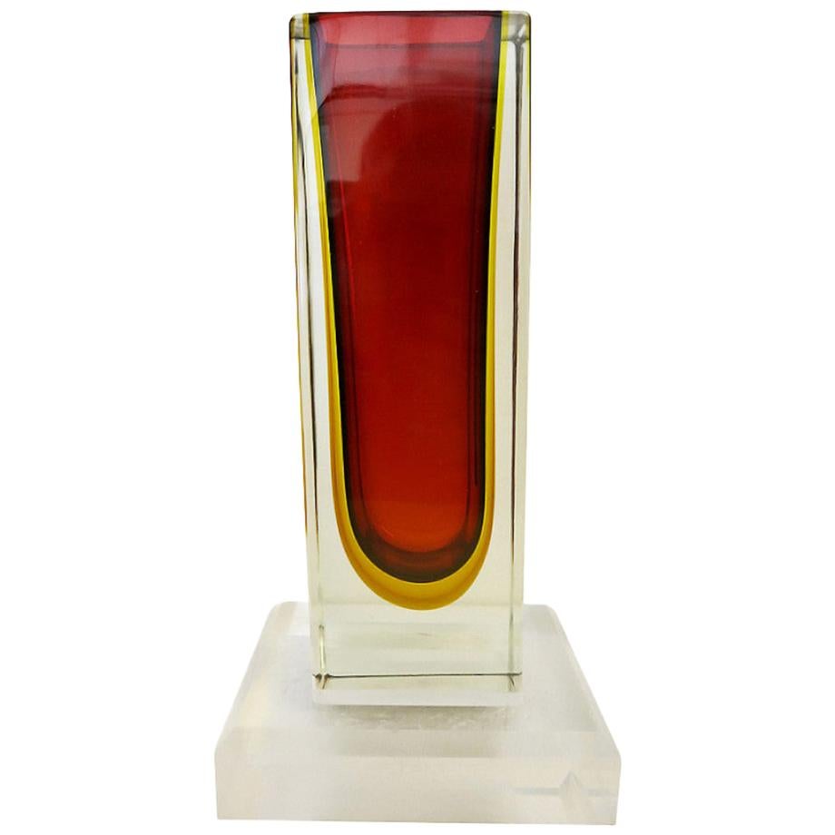 Red Sommerso Vase by Mandruzzato FINAL CLEARANCE SALE