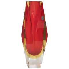 Vaso Sommerso rosso di Mandruzzato in saldo finale