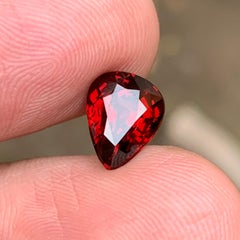Red Spessartite / Mandarin Garnet 4 Carat Pear Cut Natural Loose Gemstone