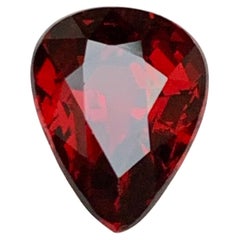 Red Spessartite / Mandarin Garnet 4 Carat Pear Cut Natural Loose Gemstone