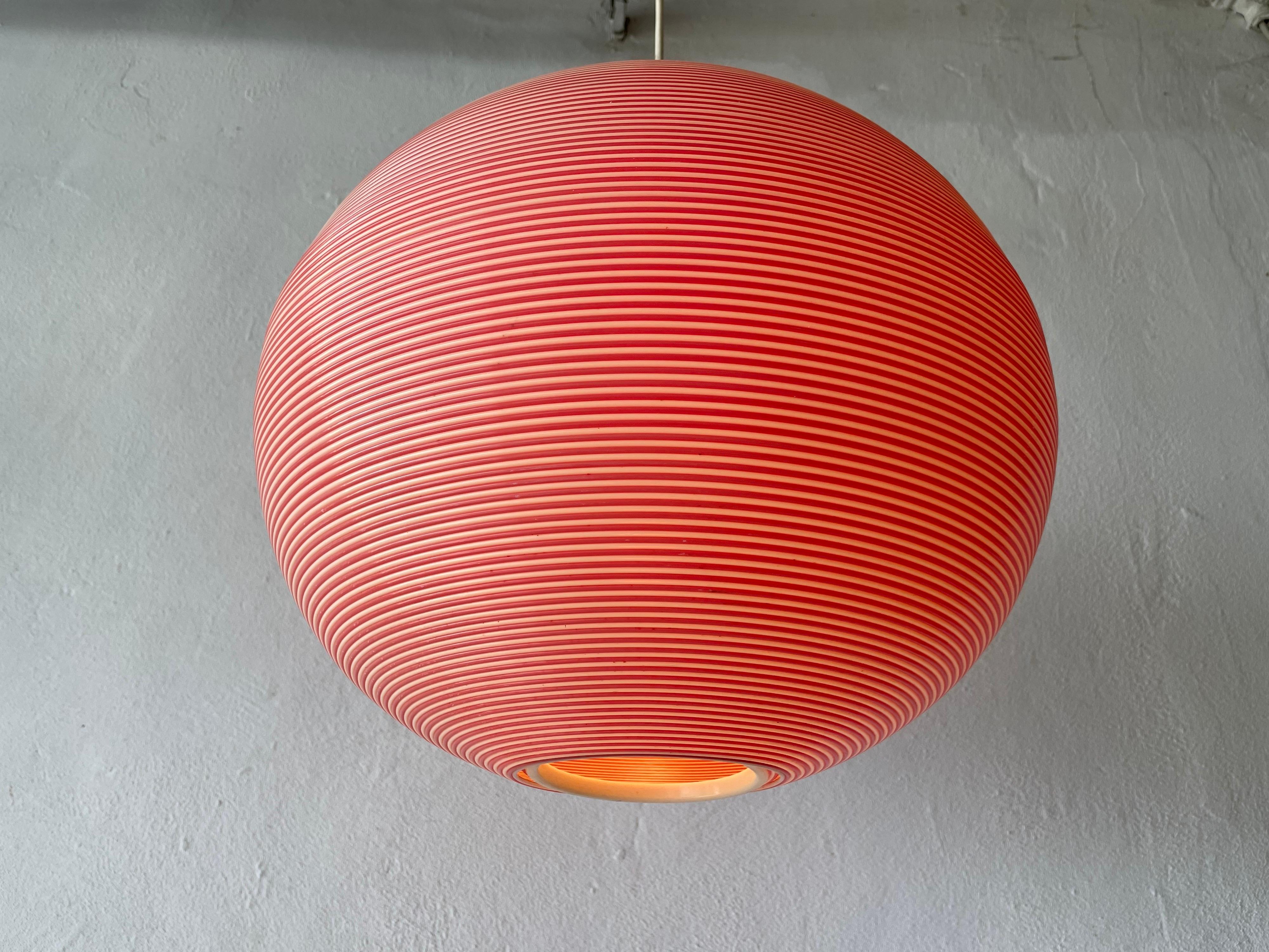 Red Sphere Shaped Rotaflex Ceiling Lamp by Yasha Heifetz, 1960s, Germany 3