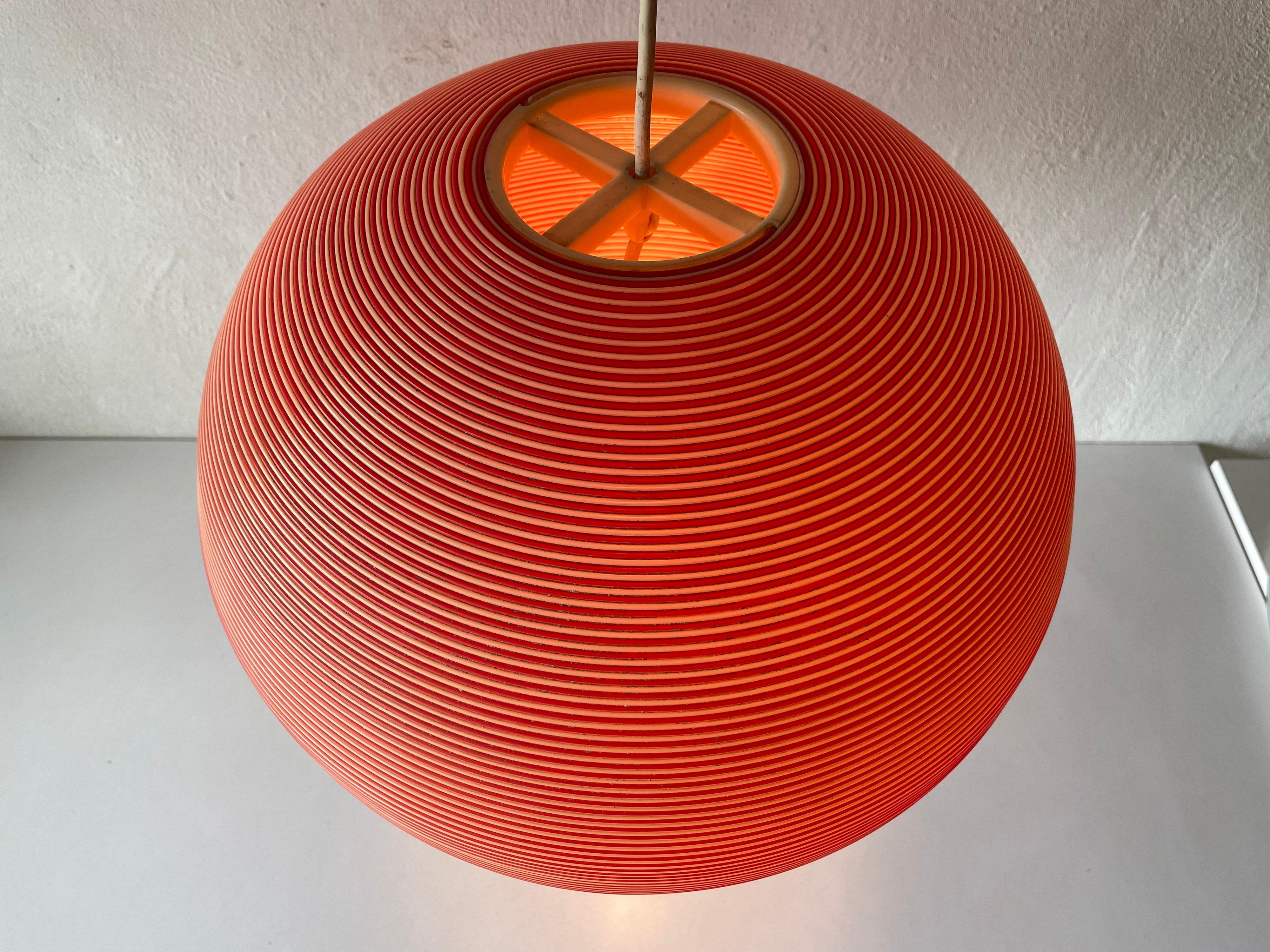 Red Sphere Shaped Rotaflex Ceiling Lamp by Yasha Heifetz, 1960s, Germany 5