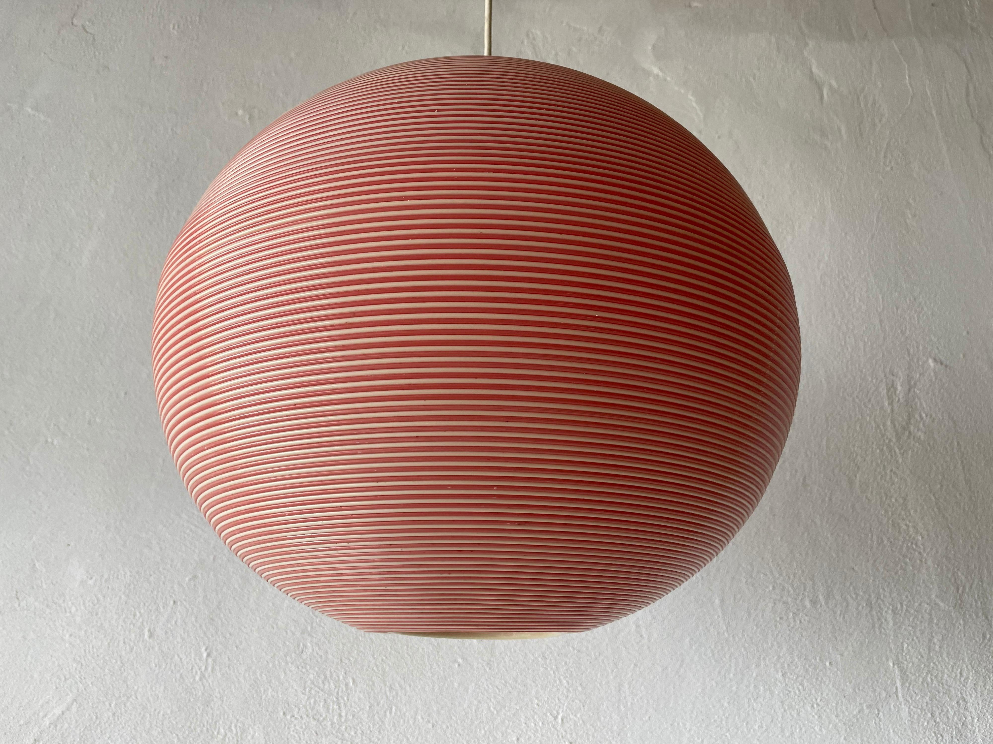 Red Sphere Shaped Rotaflex Ceiling Lamp by Yasha Heifetz, 1960s, Germany In Good Condition In Hagenbach, DE