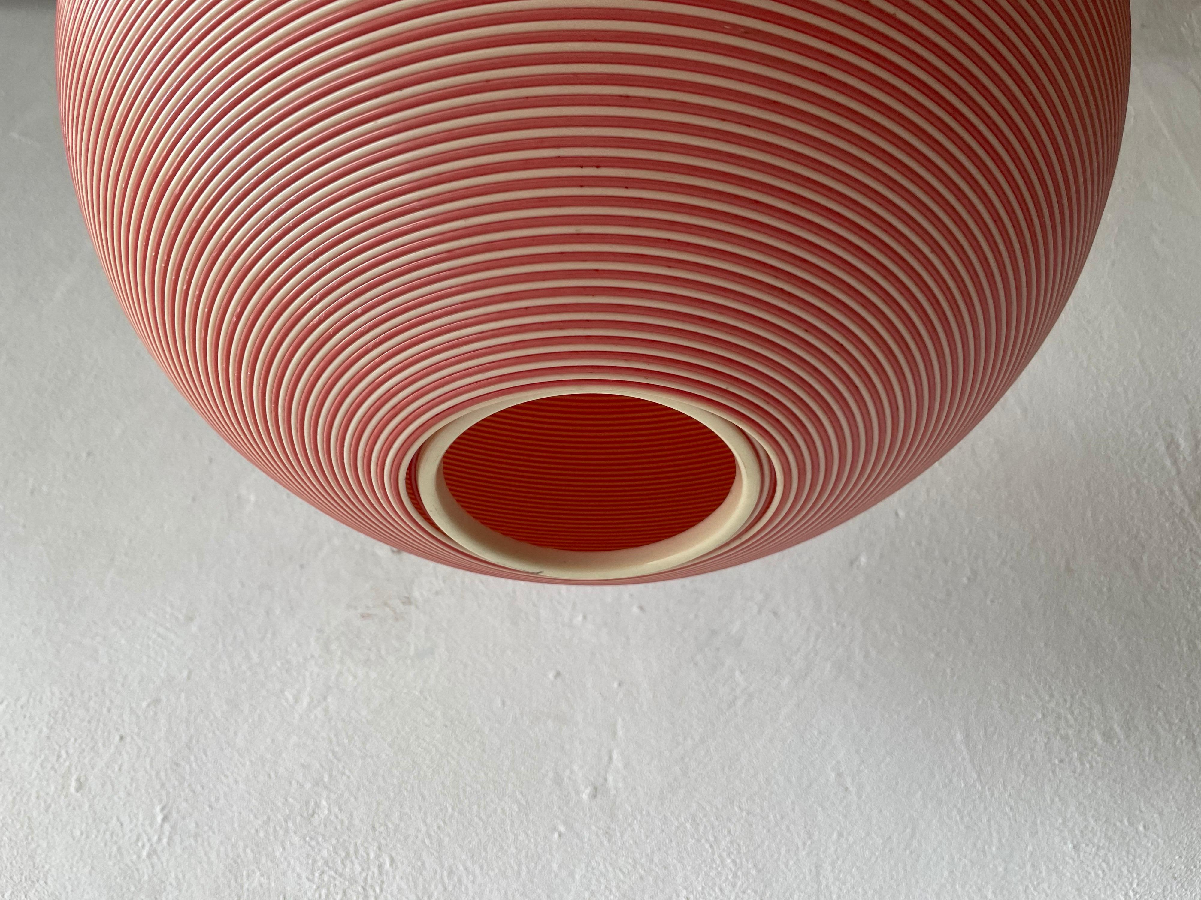 Mid-20th Century Red Sphere Shaped Rotaflex Ceiling Lamp by Yasha Heifetz, 1960s, Germany