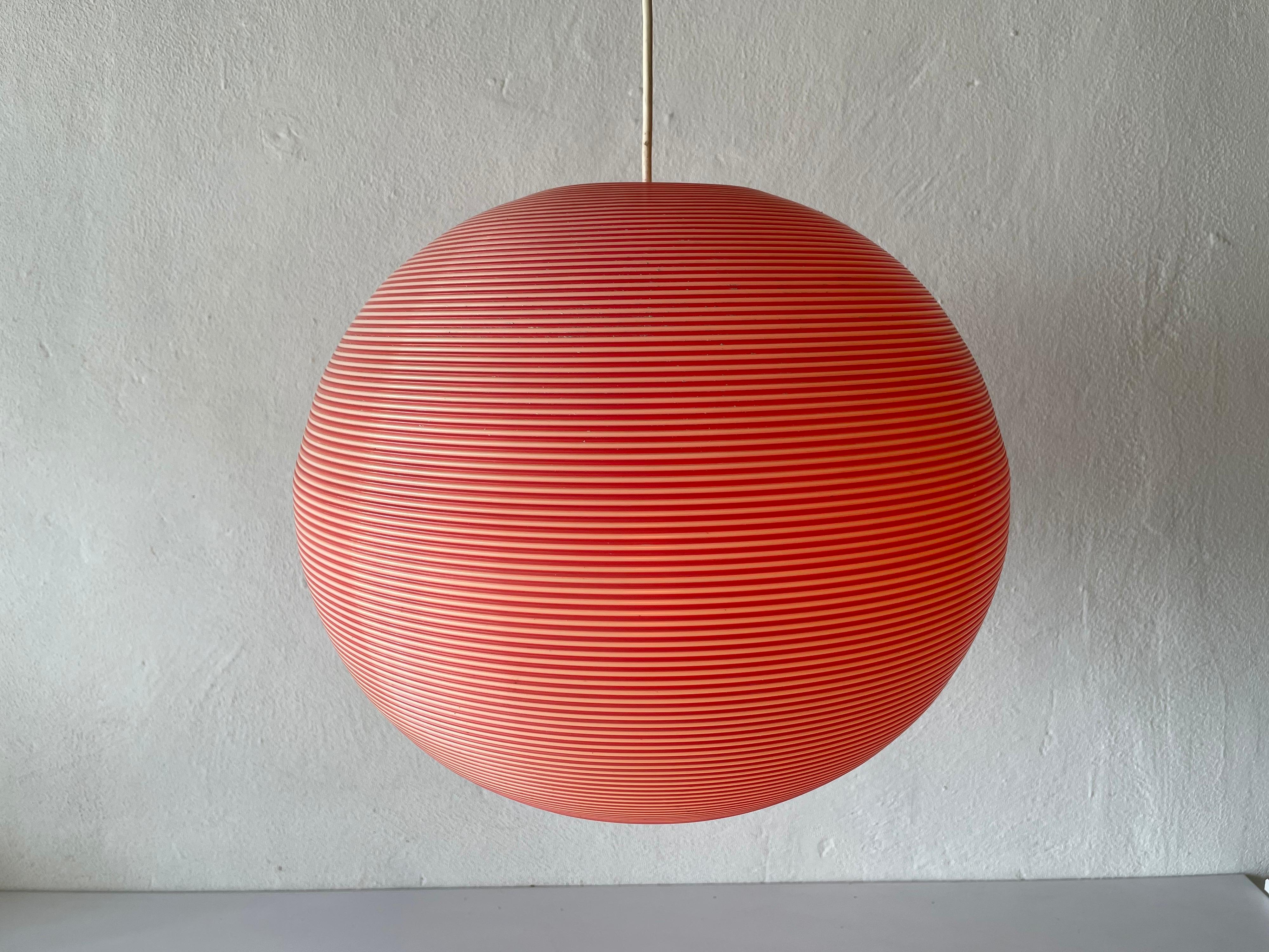 Red Sphere Shaped Rotaflex Ceiling Lamp by Yasha Heifetz, 1960s, Germany 2
