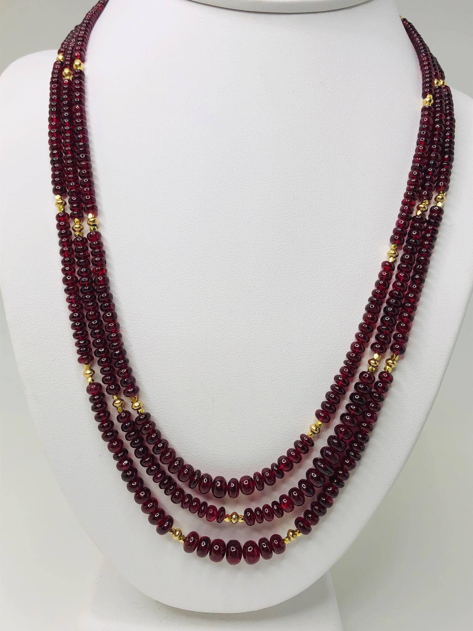 spinel bead necklace