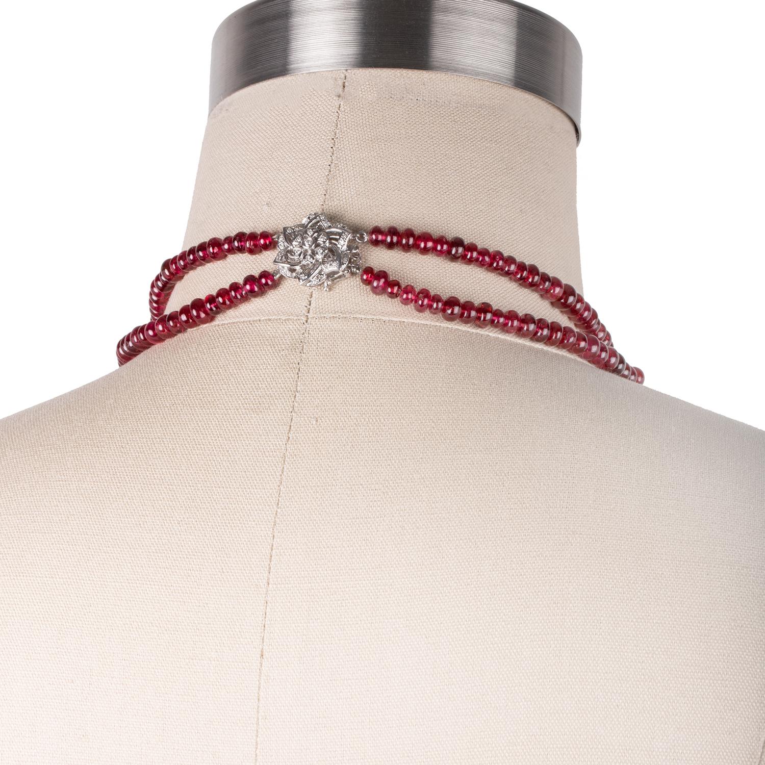 red tennis necklace