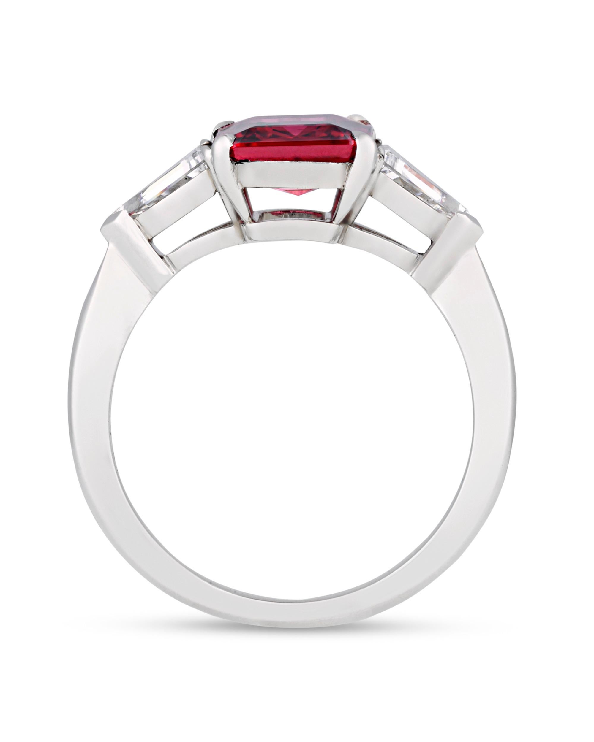 Modern Red Spinel Ring, 2.03 Carats