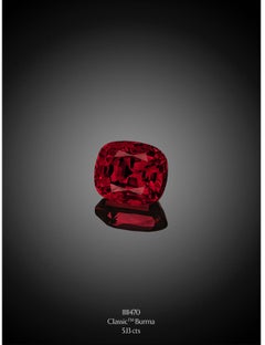 5 Ct Classic Burma Red Spinel - Rare Cushion-Cut Gemstone for Collector