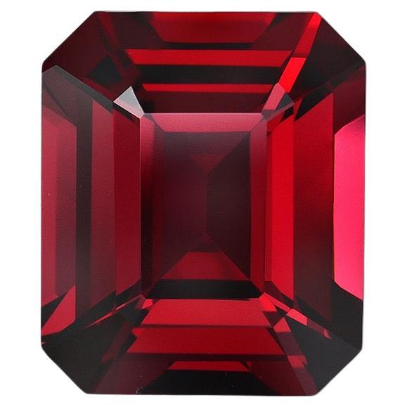 Red Spinel Ring Stone 5 Carat Emerald Cut Unmounted Loose Gemstone For Sale