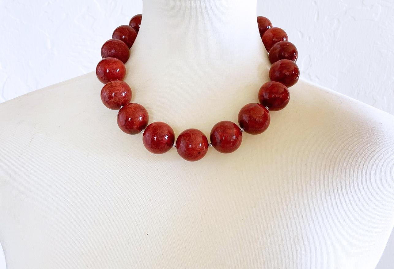 statement necklaces red