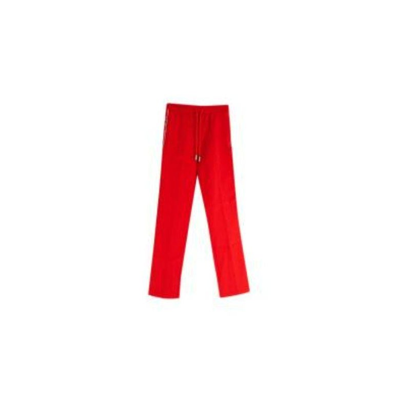 Red sports jersey track pants For Sale at 1stDibs