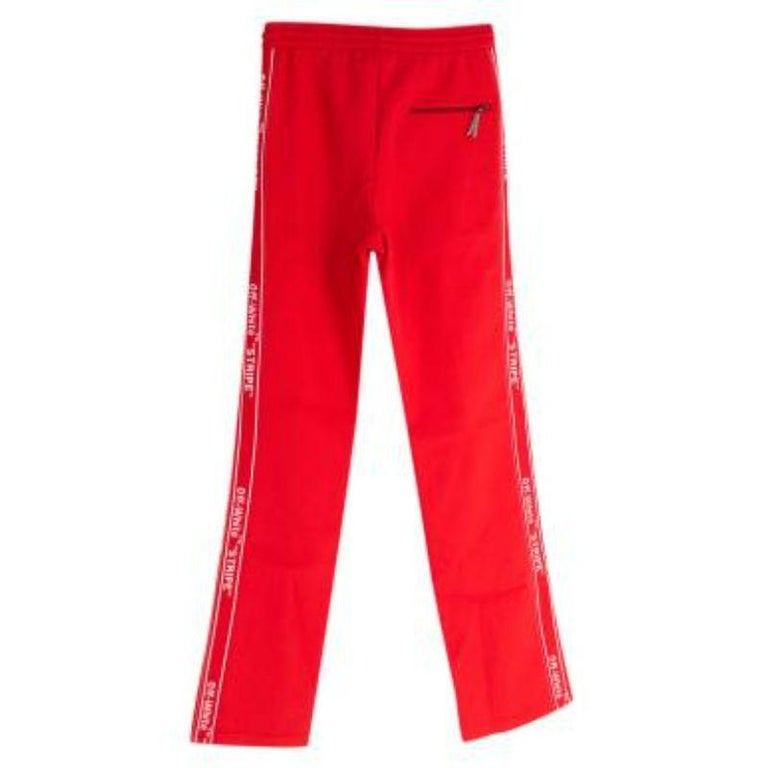 Red sports jersey track pants For Sale at 1stDibs