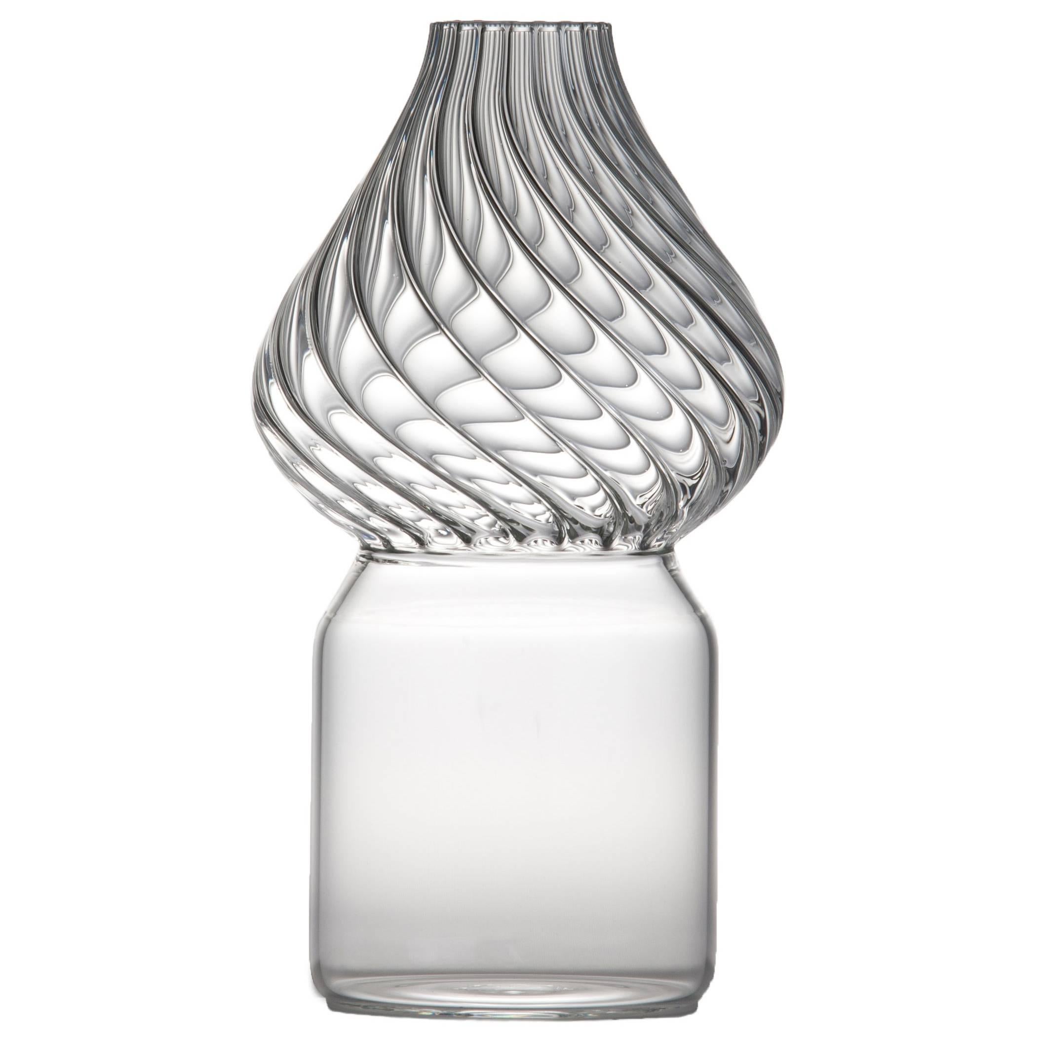 Red Square Glass Vase by Giorgio Bonaguro for Driade