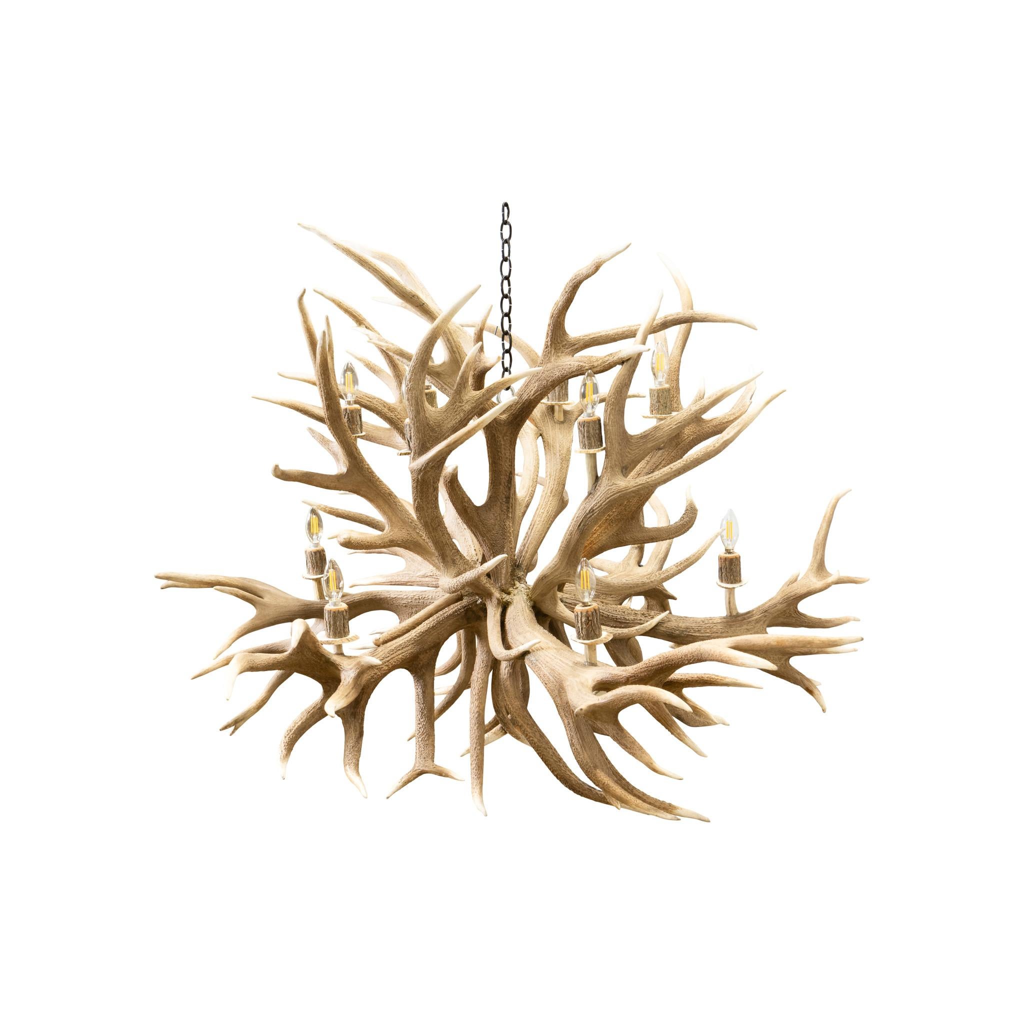 American Red Stag Fireball Chandelier For Sale