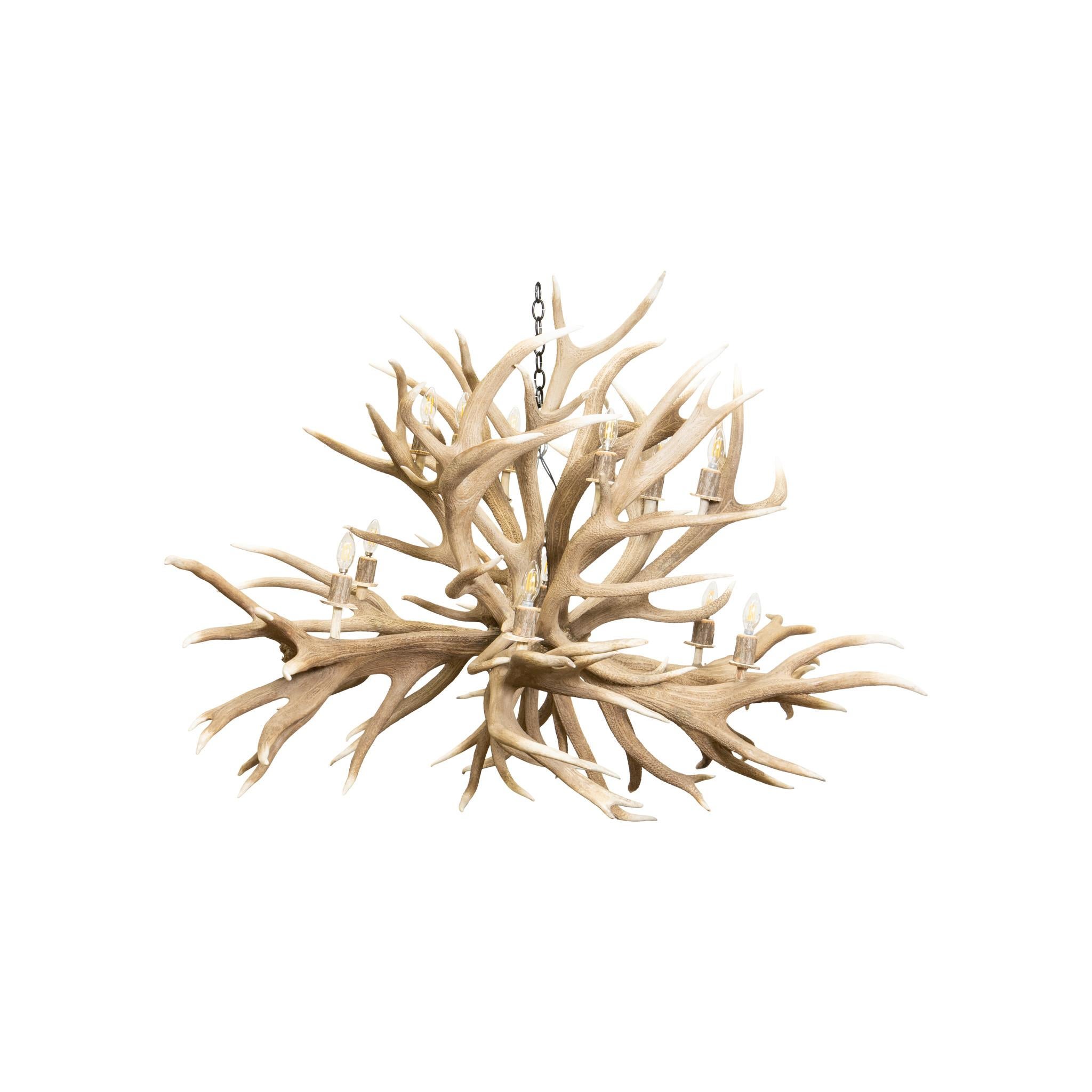 Contemporary Red Stag Fireball Chandelier For Sale