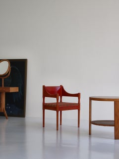 Red Stained Scandinavian Modern Armchair from "Nässjö Stolfabrik", Sweden, 1960s