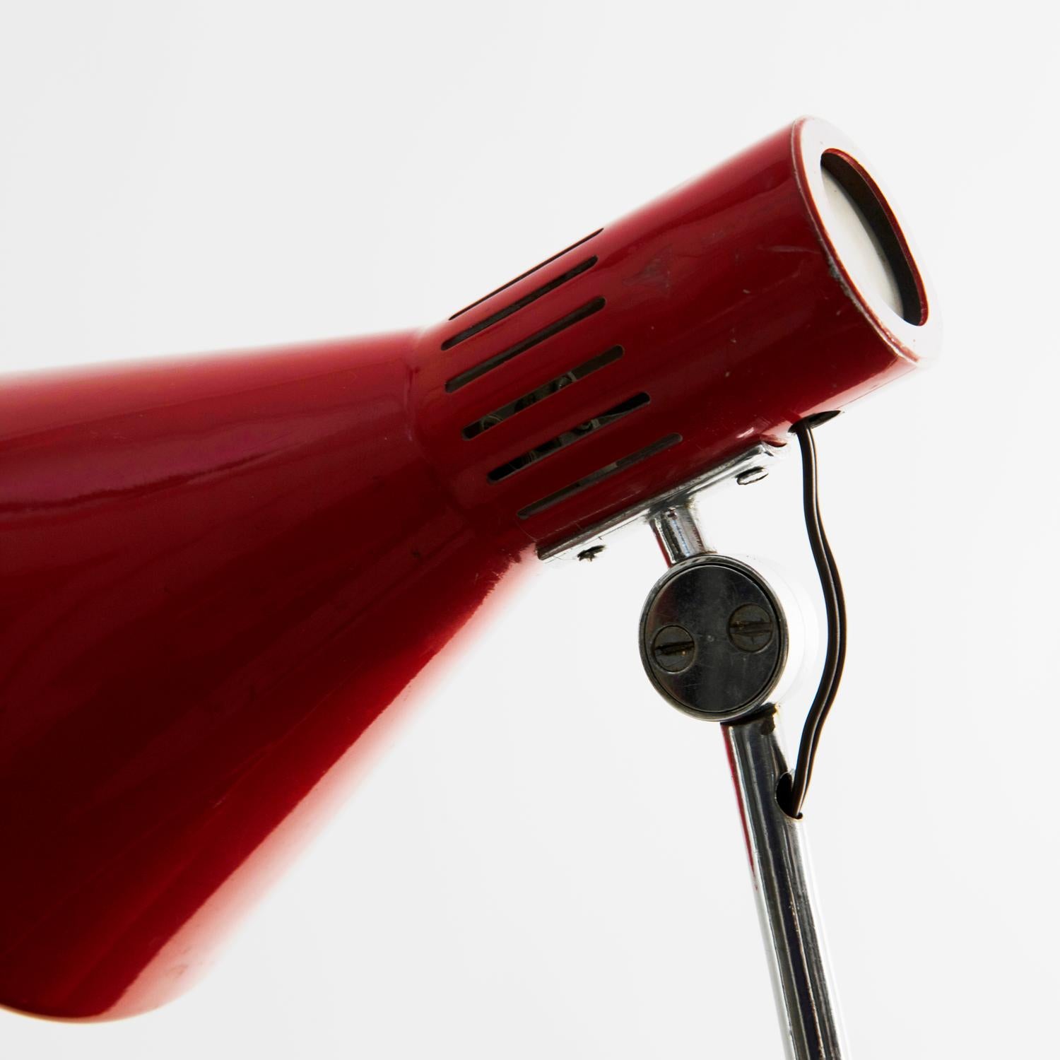 Red Stilnovo mod. 8042 Desk Lamp from the 1950s 1