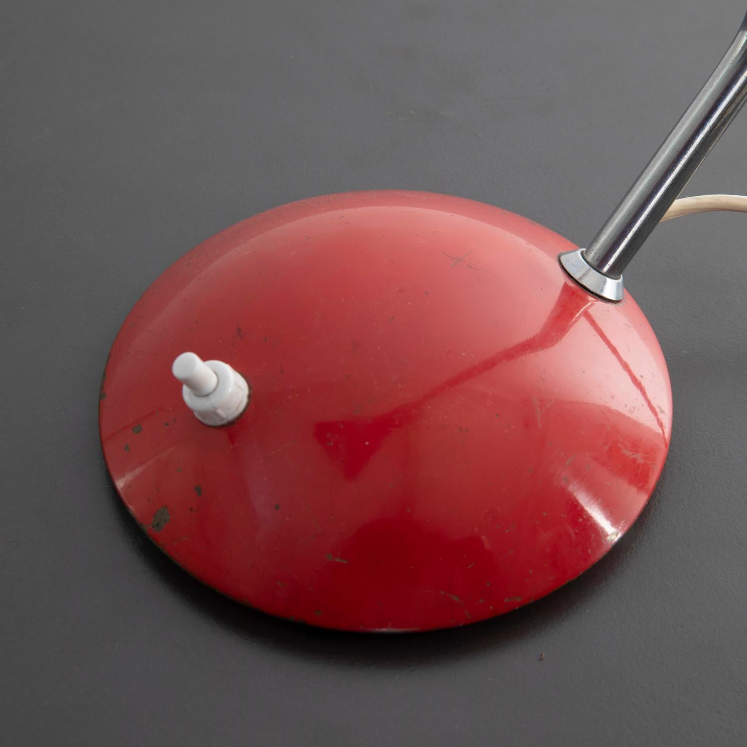 Red Stilnovo mod. 8042 Desk Lamp from the 1950s 4