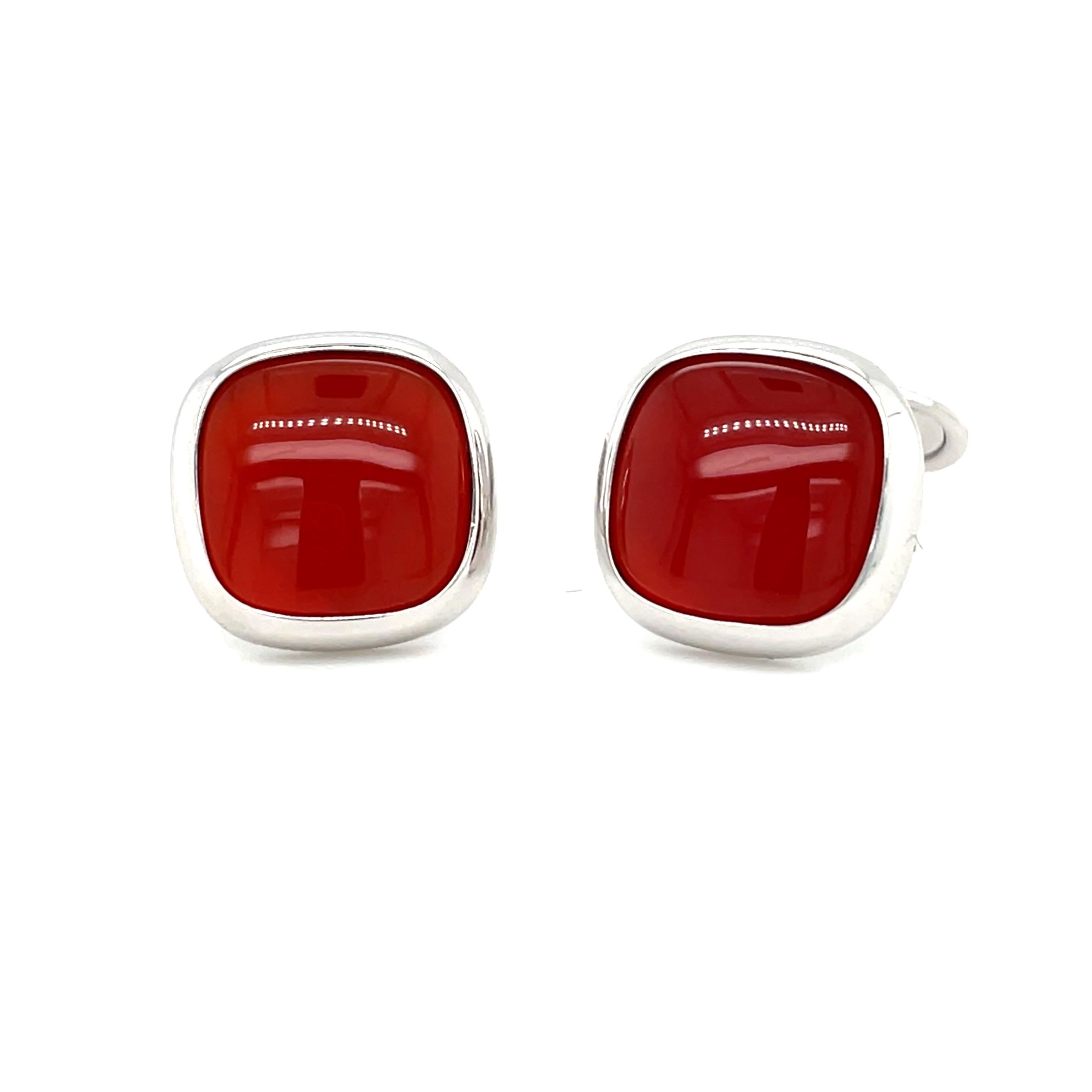 Red Stone Cufflinks For Sale