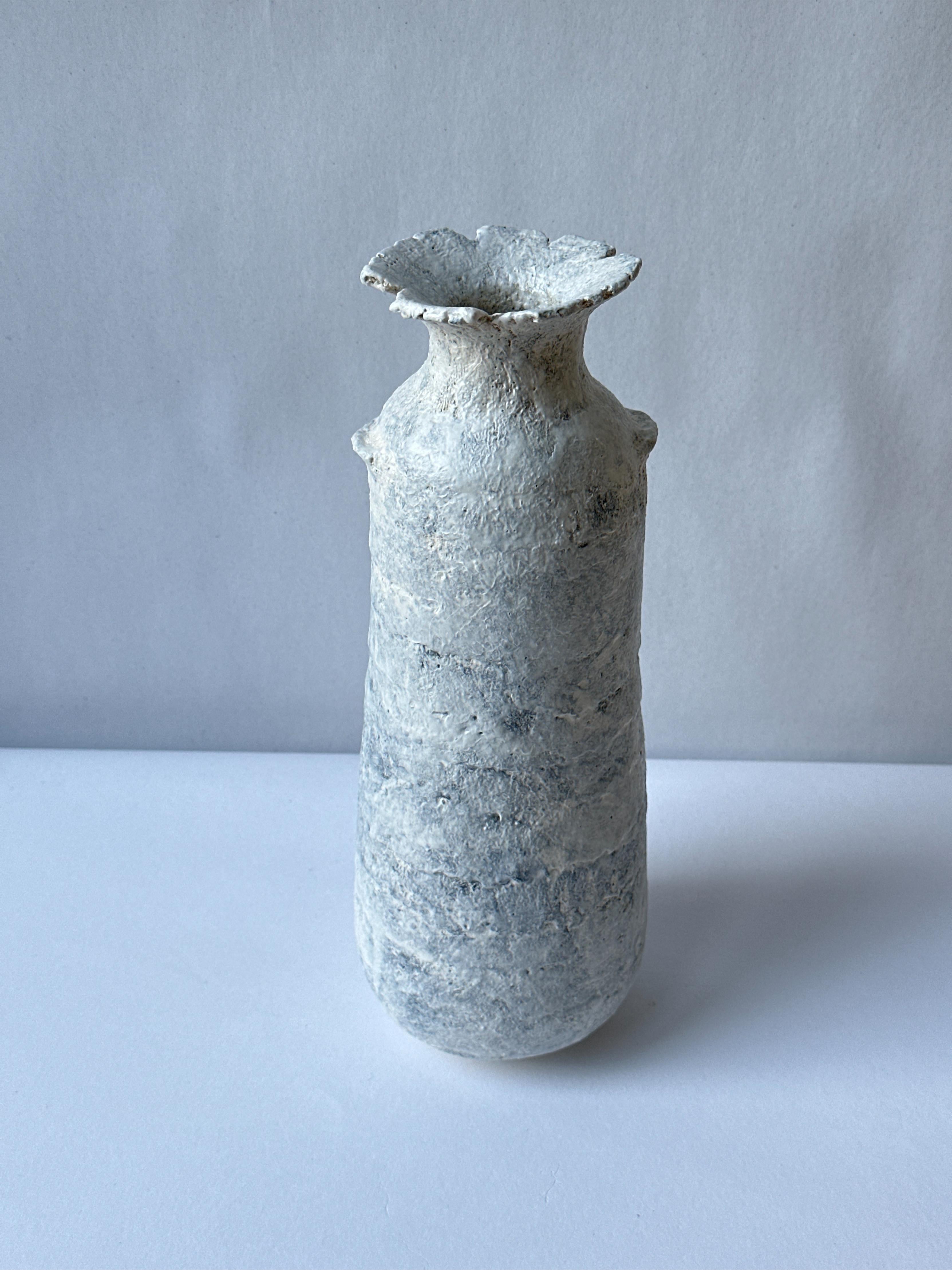Red Stoneware Alavastron Vase by Elena Vasilantonaki For Sale 4