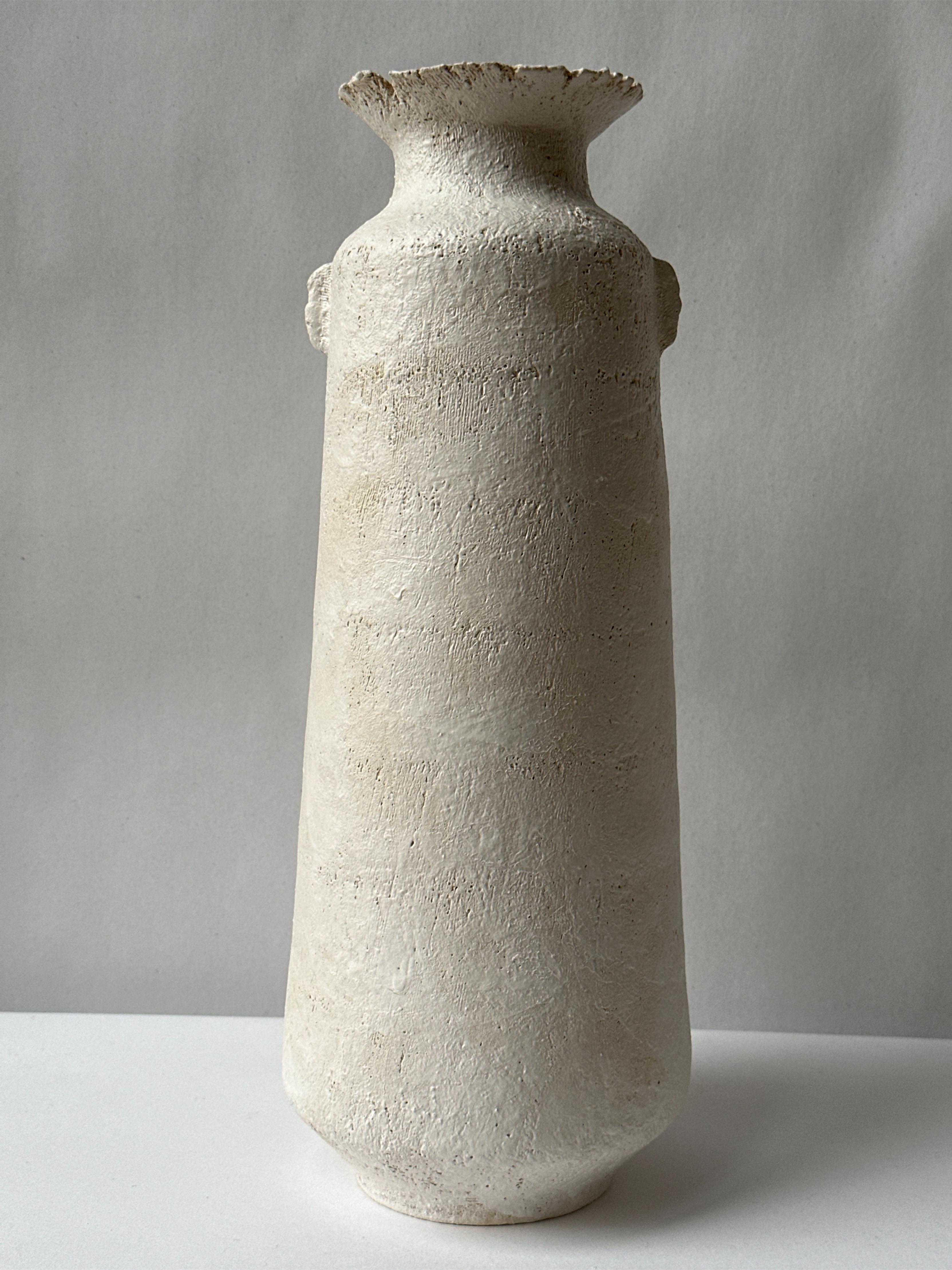 Red Stoneware Alavastron Vase by Elena Vasilantonaki For Sale 12