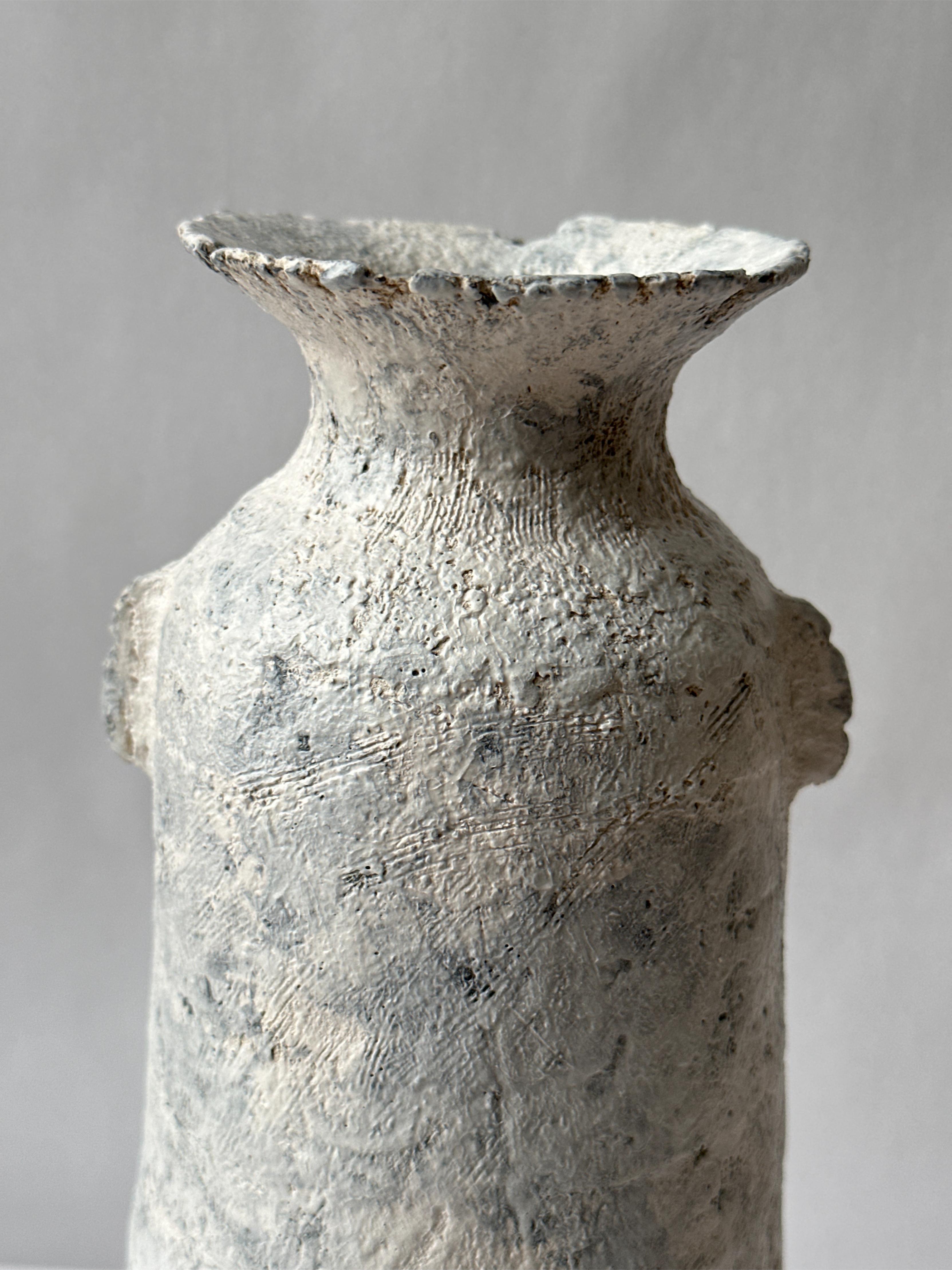 Red Stoneware Alavastron Vase by Elena Vasilantonaki For Sale 2
