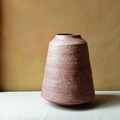 Red Stoneware Kados Vase by Elena Vasilantonaki